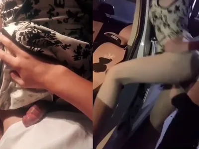 Người yêu dáng nuột cưỡi ngựa nhấp nhả cực sướng trong ô tô
